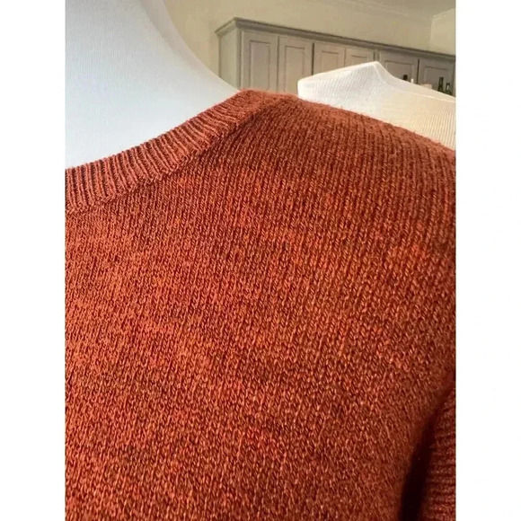 H&M LONG SLEEVE ORANGE KNIT TOP WOMENS SIZE SMALL - Picture 4 of 7